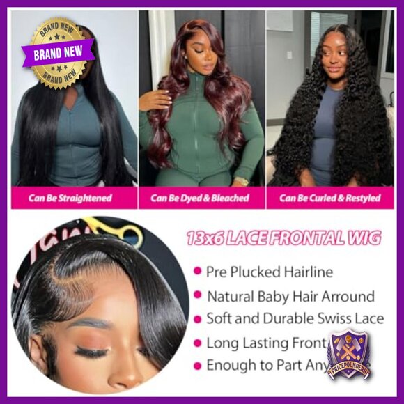 13x6 Lace Front Wig Human Hair Body Wave 250 Density Glueless HD Lace main image 2